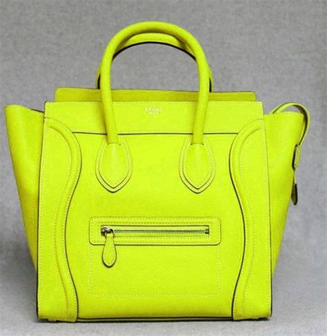 celine neon yellow bag